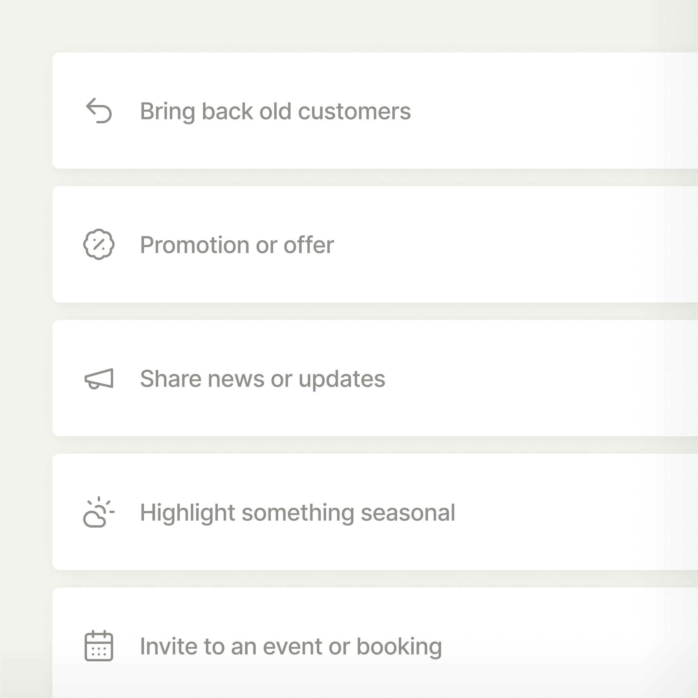 AI email creation interface