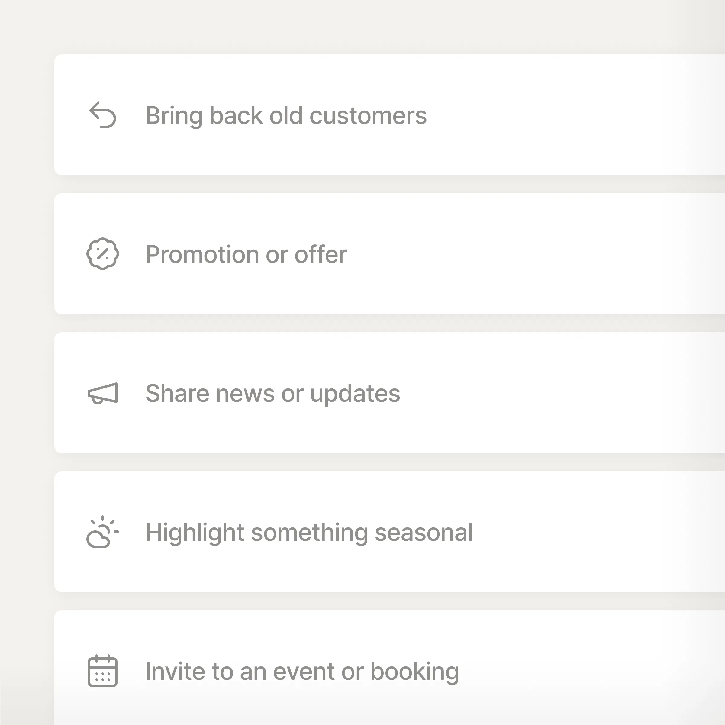 AI email creation interface