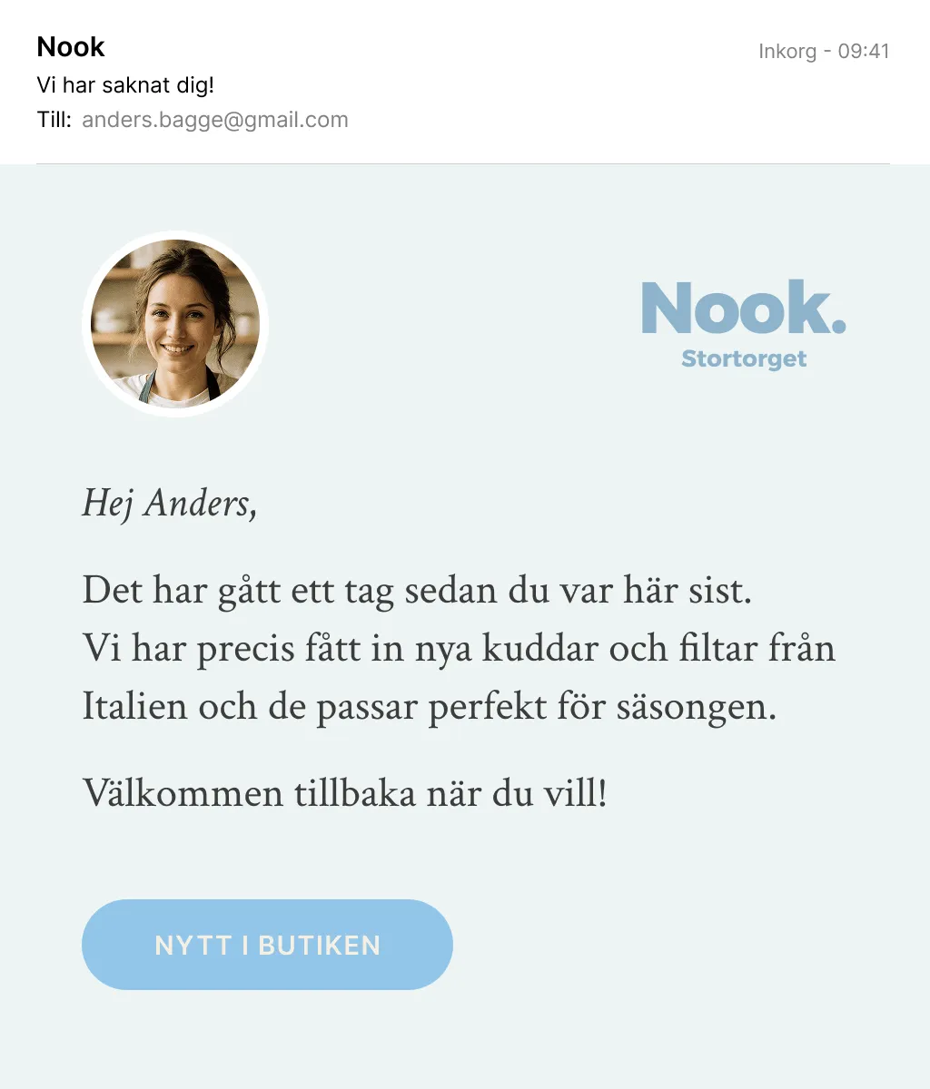 Mejlpåminnelse exempel