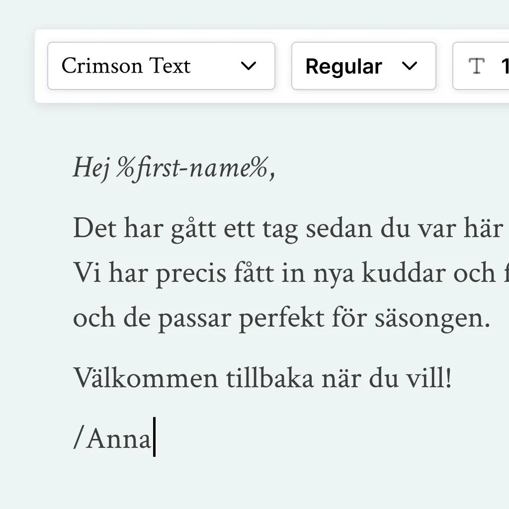 Skapa ditt mejl