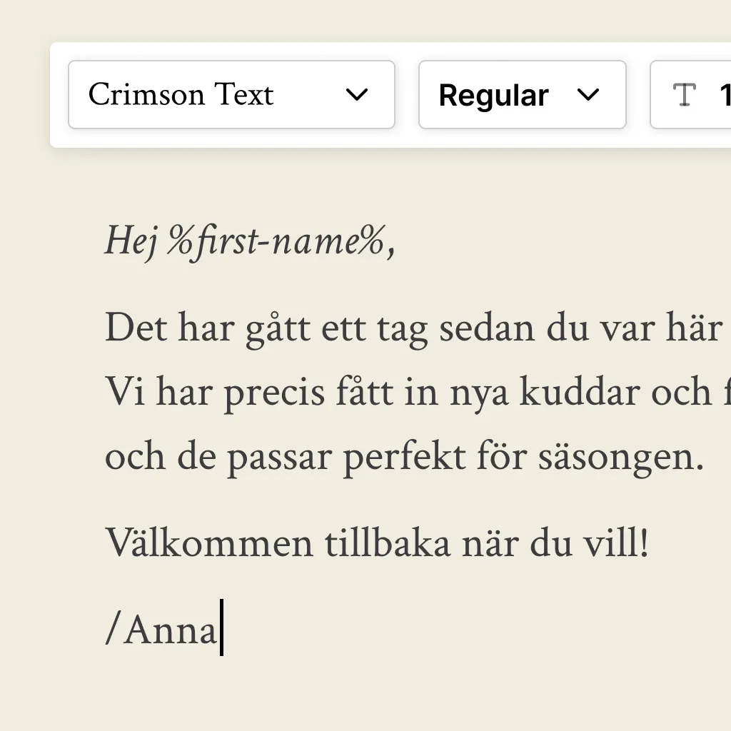 Skapa ditt mejl