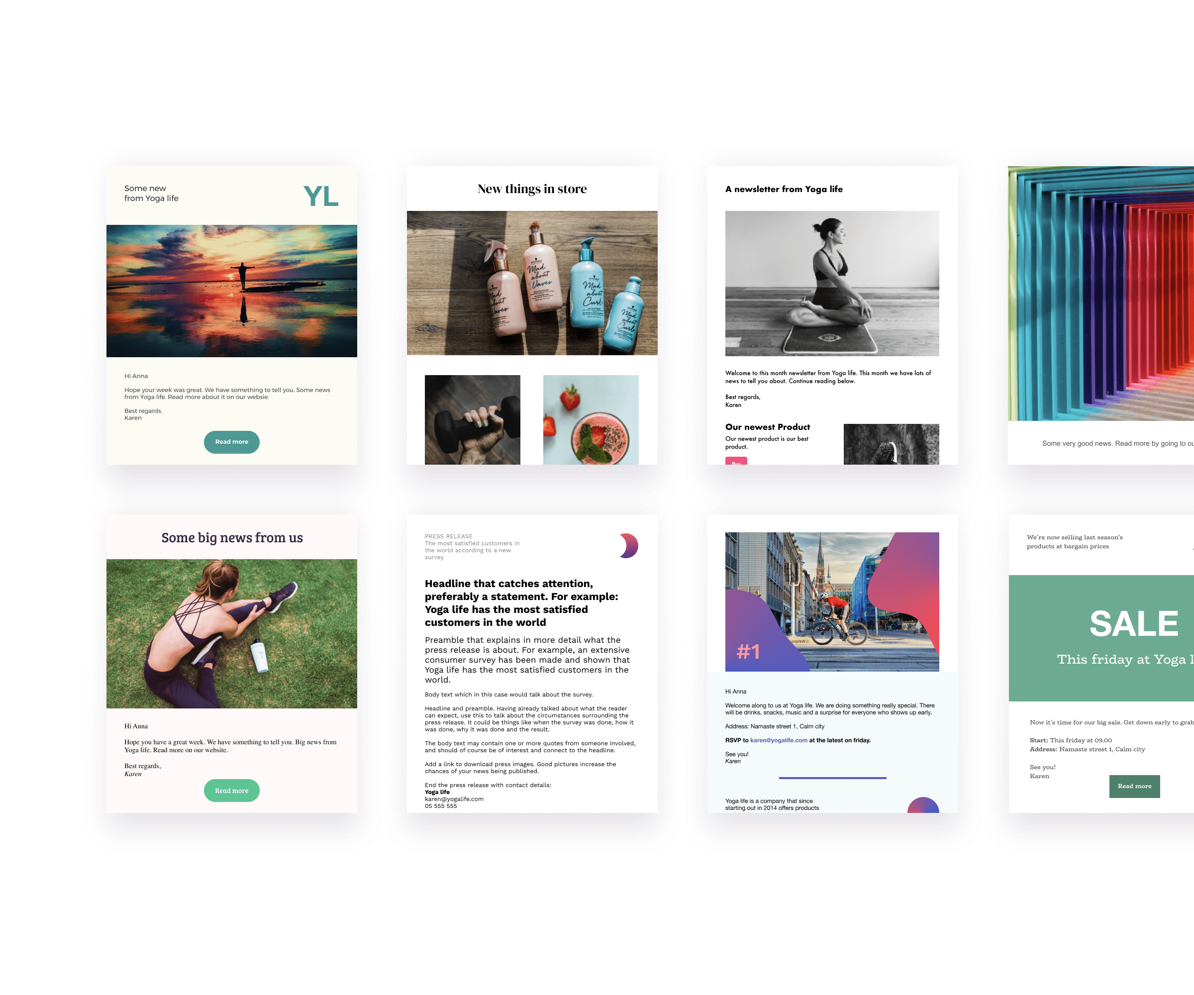 Choose an email newsletter template